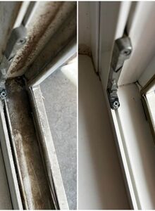 Okenní rámy před a po čištění | Mytí oken Brno